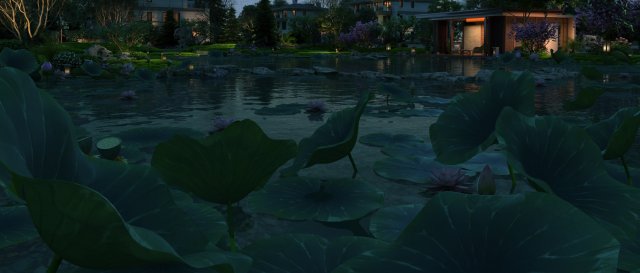 Lotus Pond Modelo 3D .c4d .max .obj .3ds .fbx .stl .blend 