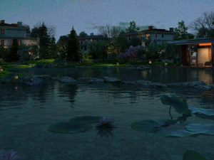 Lotus Pond 3D Model