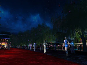 Nachtzicht op de stad 3D Model