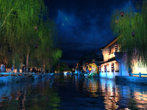 City night view 3D Model