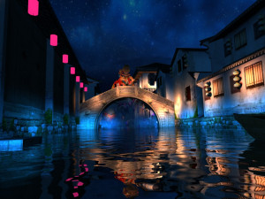 City night view 3D Model
