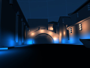 City night view 3D Model