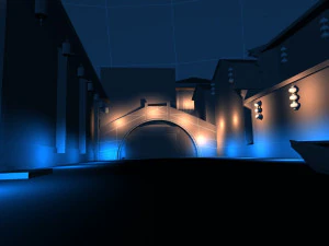 City night view 3D Model