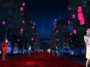 도시의 야경 3D 모델