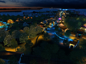 City night view 3D 模型