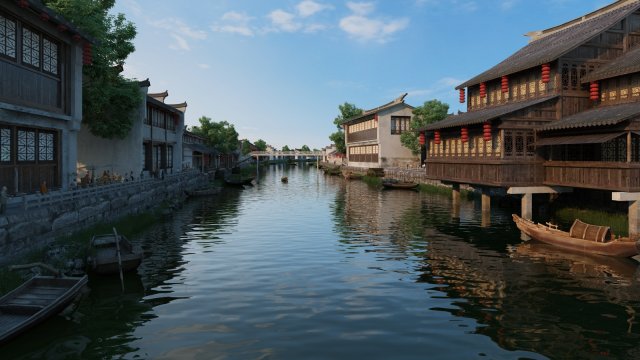 Ancient town 3D मॉडल .c4d .max .obj .3ds .fbx .stl .blend 