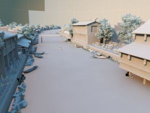 Ancient town 3D मॉडल