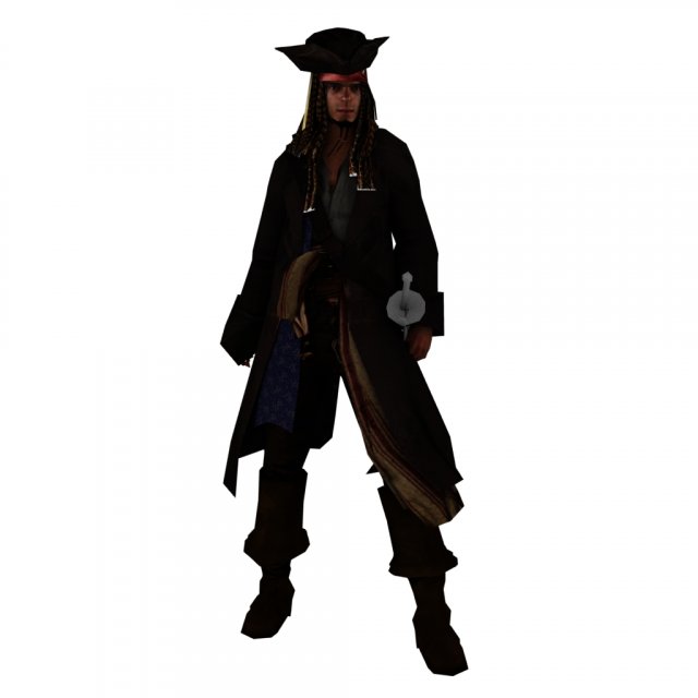Pirate 3D Model .c4d .max .obj .3ds .fbx .stl .blend 