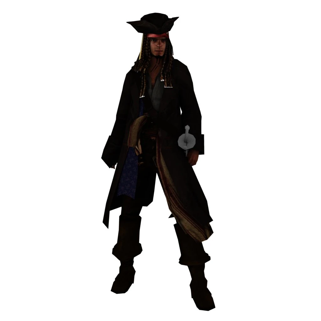 Pirate 3D Model .c4d .max .obj .3ds .fbx .stl .blend 