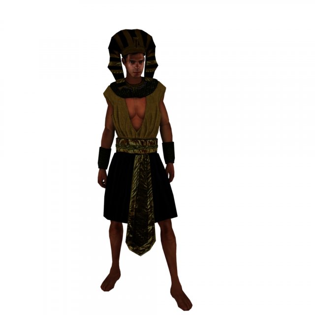 Pharaoh 3D Model .c4d .max .obj .3ds .fbx .stl .blend 