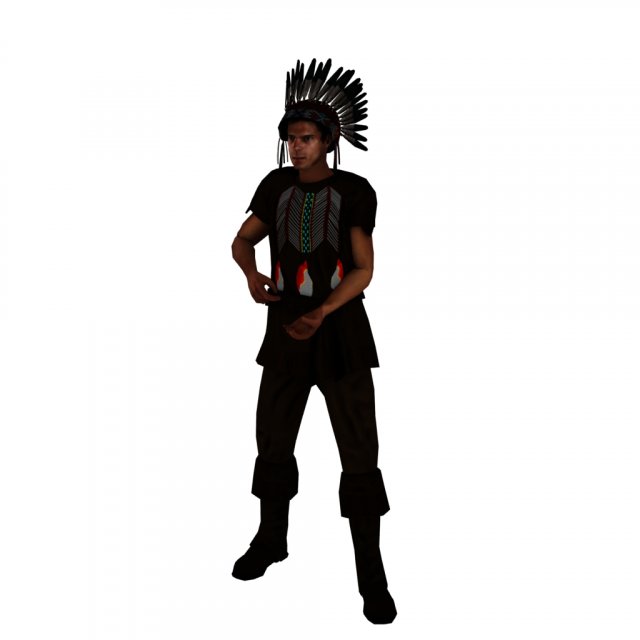 Indianman 3D Model .c4d .max .obj .3ds .fbx .stl .blend 