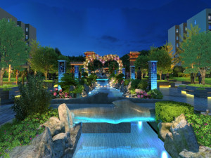 City night view Modelo 3D