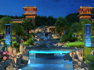 City night view Modelo 3D