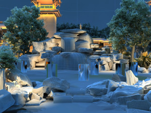 City night view Modelo 3D