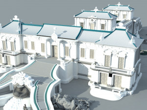 Old Summer Palace Building Modello 3D