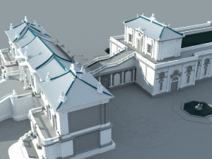 Old Summer Palace Building Modello 3D