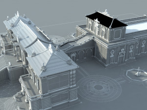 Old Summer Palace Building Modello 3D