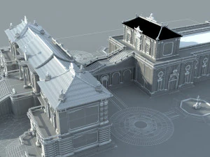 Old Summer Palace Building 3D Model