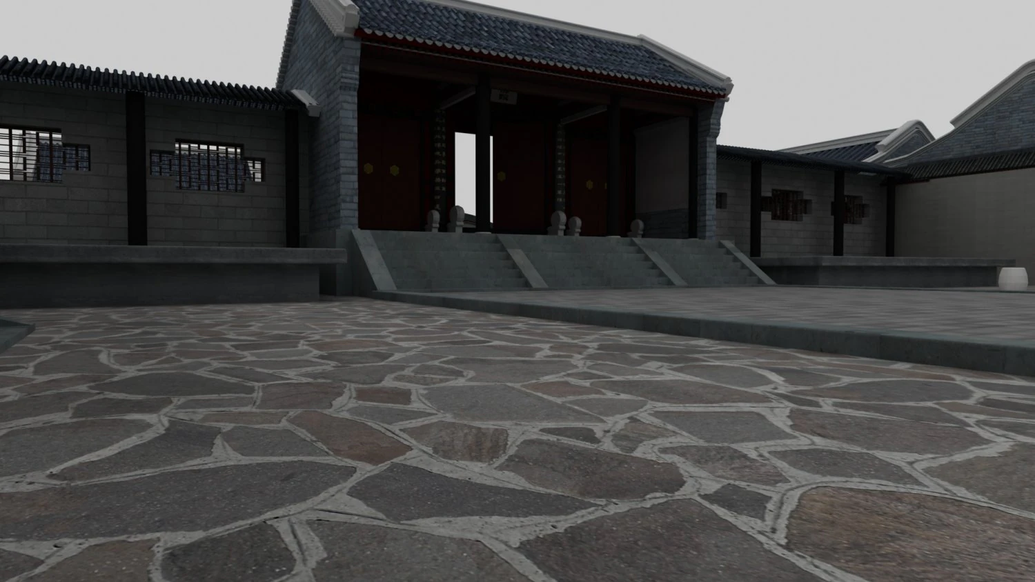 Ancient building 3D Model .c4d .max .obj .3ds .fbx .stl .blend 