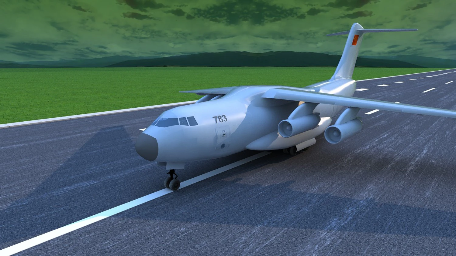 Airplane 3D Model .c4d .max .obj .3ds .fbx .stl .blend 