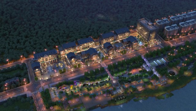 Town night view Modelo 3D .c4d .max .obj .3ds .fbx .stl .blend 