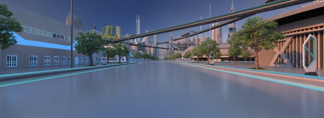 Futuristic city 3Dモデル .c4d .max .obj .3ds .fbx .stl .blend 