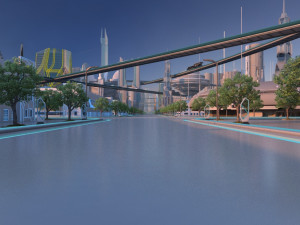 Futuristic city 3Dモデル