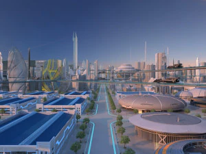 Futuristic city 3D Model