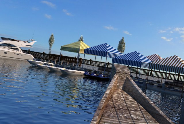 Fish market 3D Model .c4d .max .obj .3ds .fbx .stl .blend 