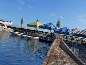 Fish market Modèle 3D