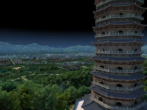 고대 탑 3D 모델