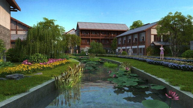Ancient building 3D Model .c4d .max .obj .3ds .fbx .stl .blend 
