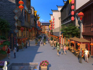 Commercial street 3D Model