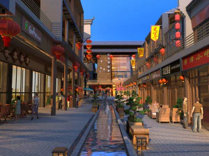Commercial street 3D Model