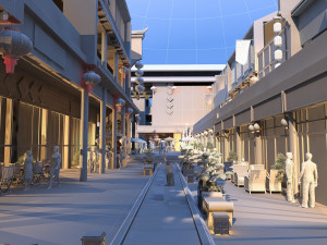 Commercial street Modelo 3D