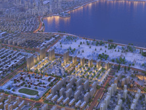 City snow scene 3Dモデル