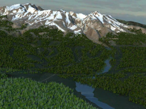 Montanha de neve Modelo 3D