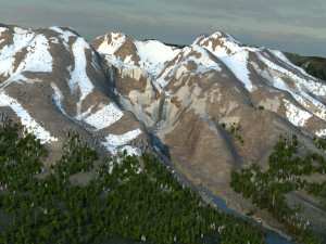 Snow mountain 3D 模型