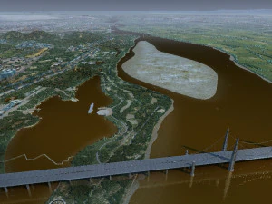 Yellow River 3D Model