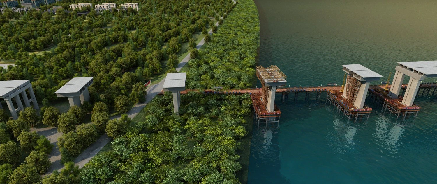 Build a bridge 3D Model .c4d .max .obj .3ds .fbx .stl .blend 