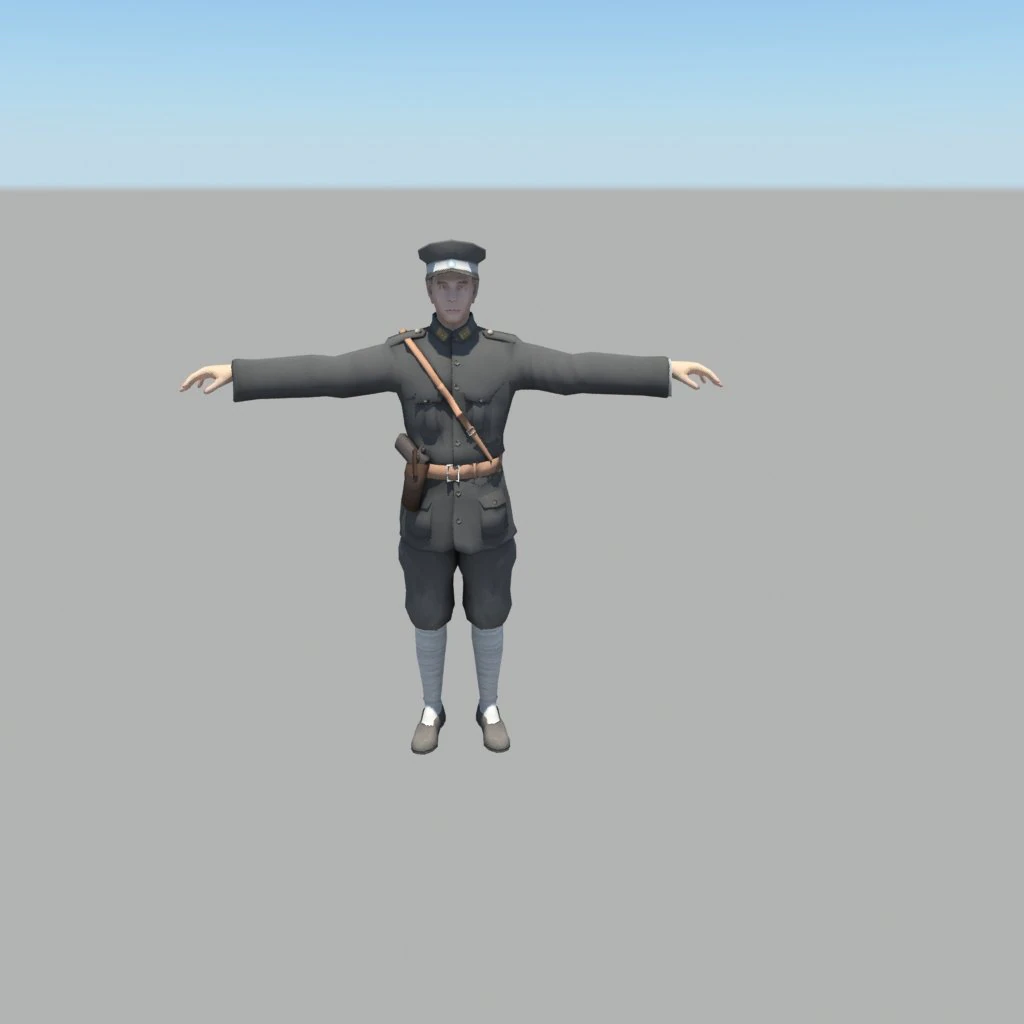 Police 3D Model .c4d .max .obj .3ds .fbx .stl .blend