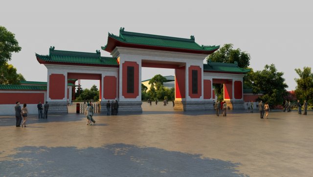 Gate 3D Модель .c4d .max .obj .3ds .fbx .stl .blend 