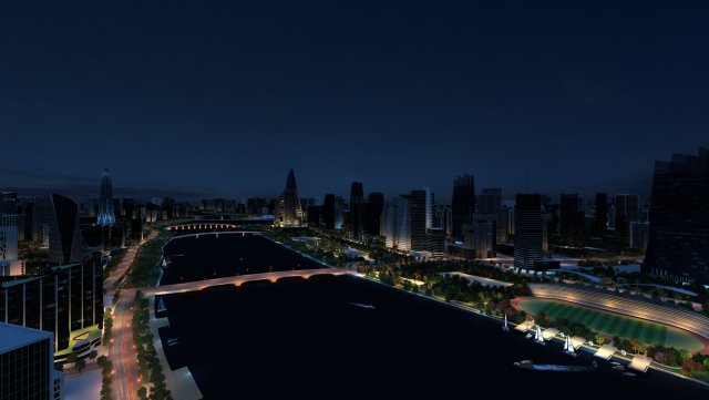 City night view Modèle 3D .c4d .max .obj .3ds .fbx .stl .blend 