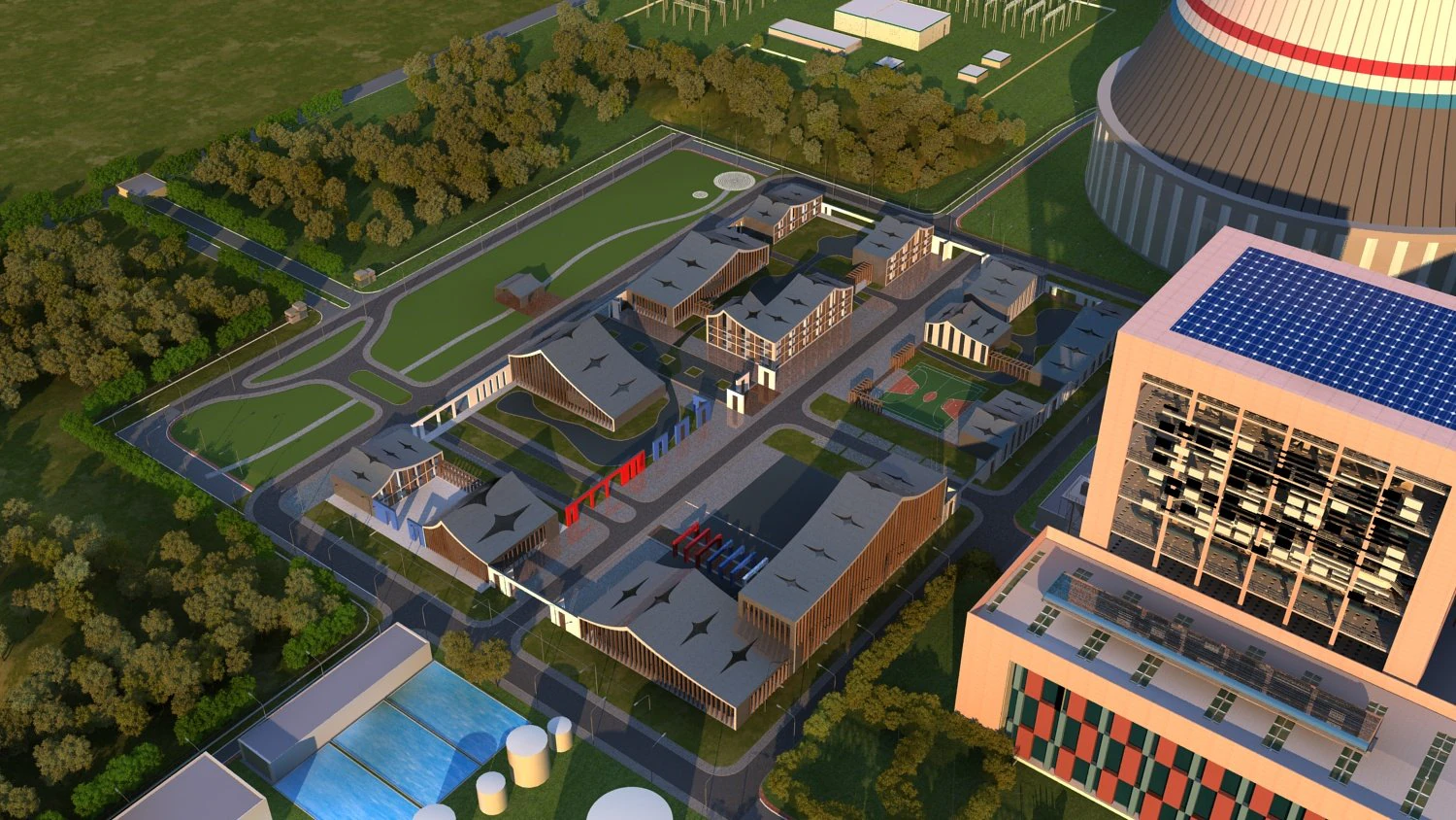 Power plant 3D Model .c4d .max .obj .3ds .fbx .stl .blend 
