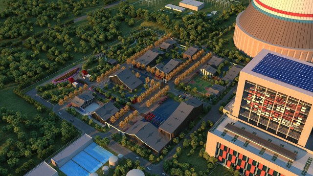 Power plant 3D Model .c4d .max .obj .3ds .fbx .stl .blend 