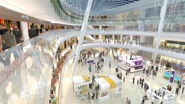 Shopping mall 3D Model .c4d .max .obj .3ds .fbx .stl .blend 