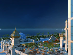 Hotel building 3D Model