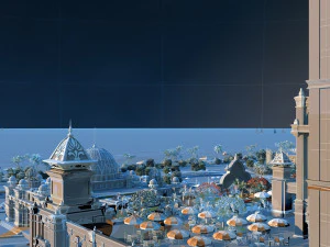 Hotel building 3D Model