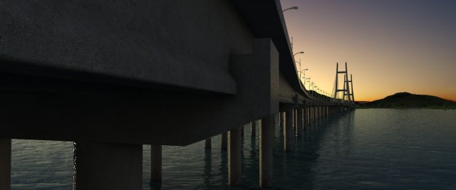 Bridge 3D Model .c4d .max .obj .3ds .fbx .stl .blend 