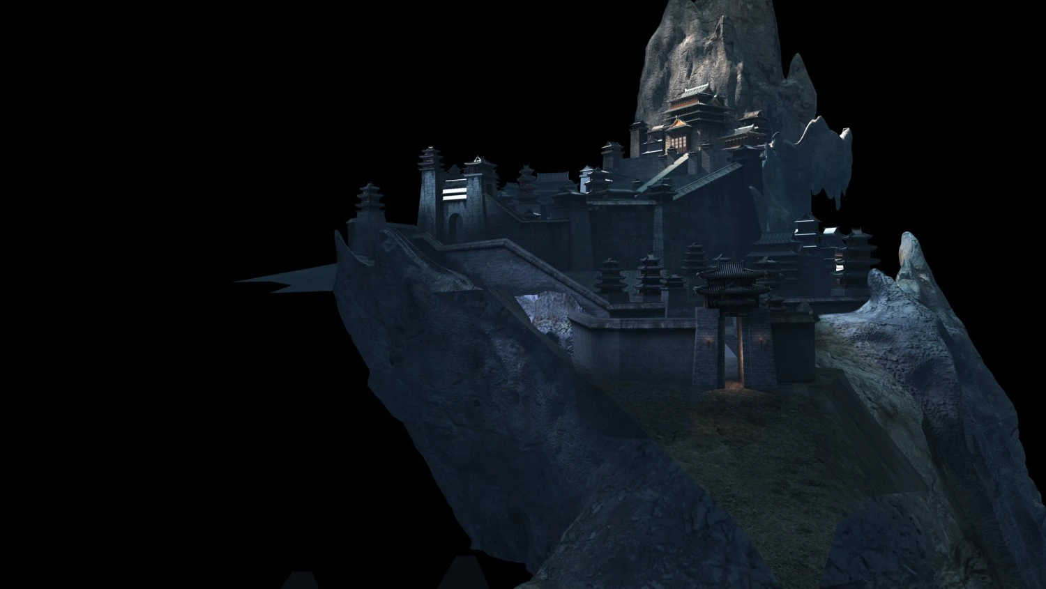 Ancient building 3D Model .c4d .max .obj .3ds .fbx .stl .blend 